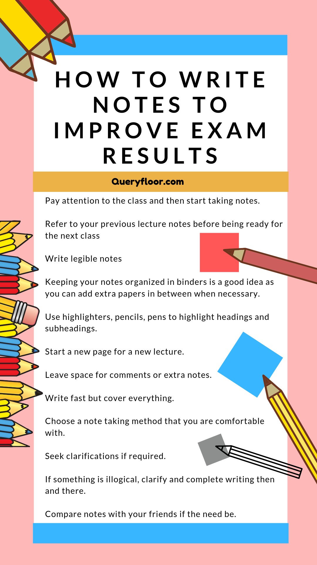How to write notes for improve exam results?