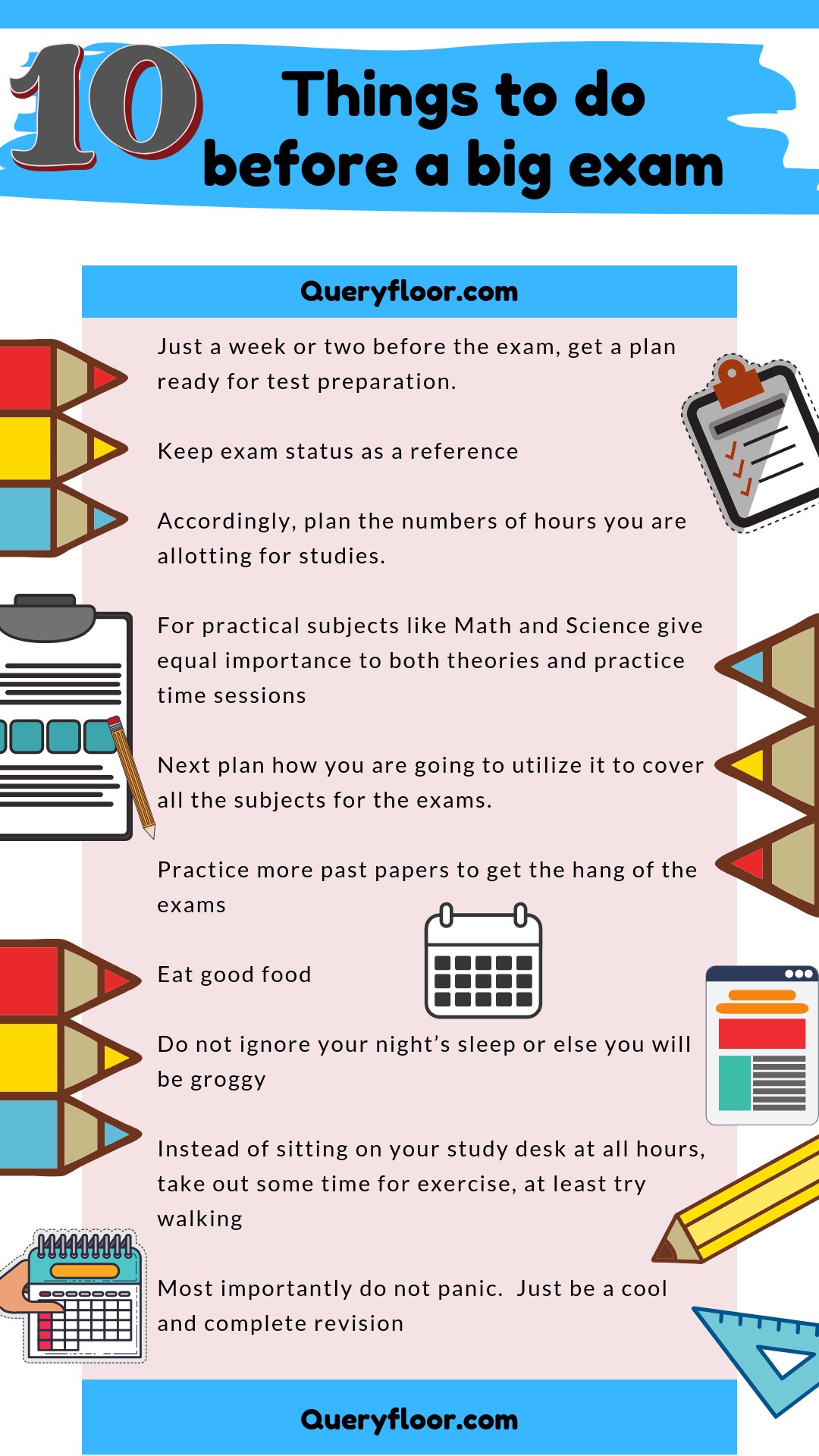 10 things to do before a big exam