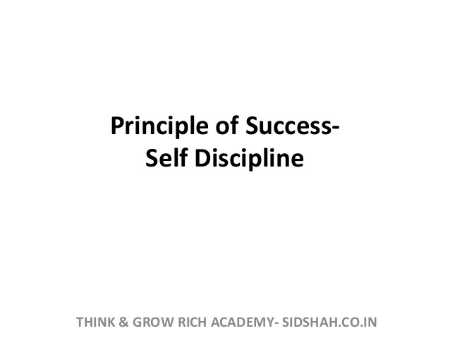 What is the Principle of success?
