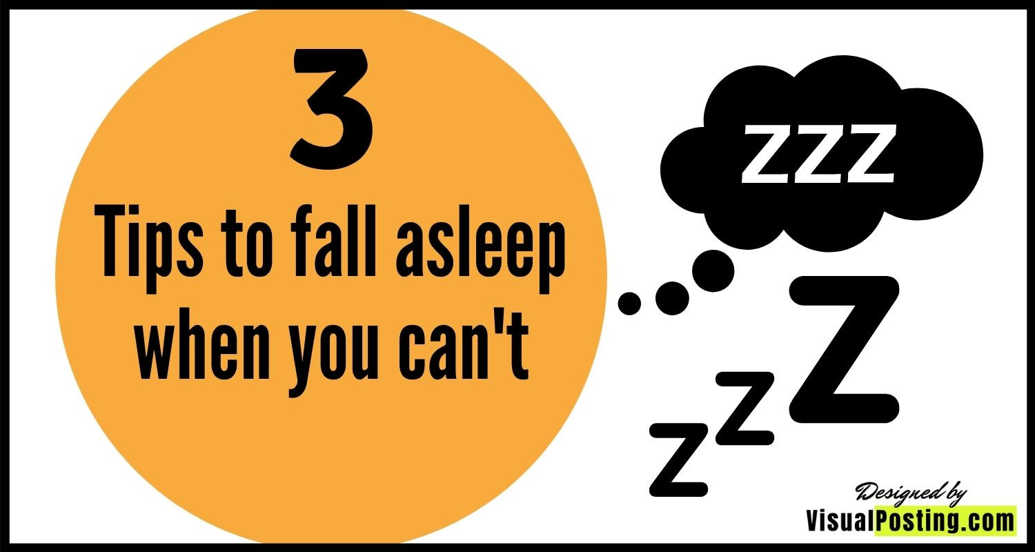 3 tips to fall asleep when you can't
