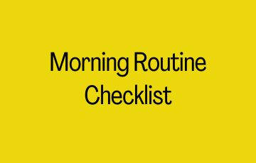 Morning Routine Checklist