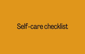 Self-care checklist
