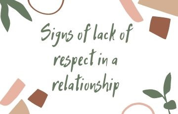 Signs of lack of respect in a relationship