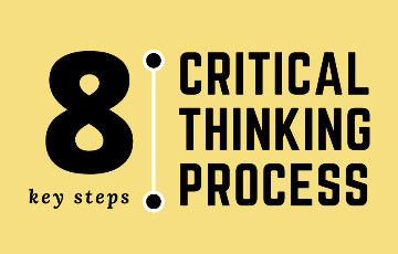 What are the 8 steps of the critical thinking process?