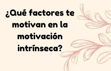 ¿Qué factores te motivan en la motivación intrínseca?