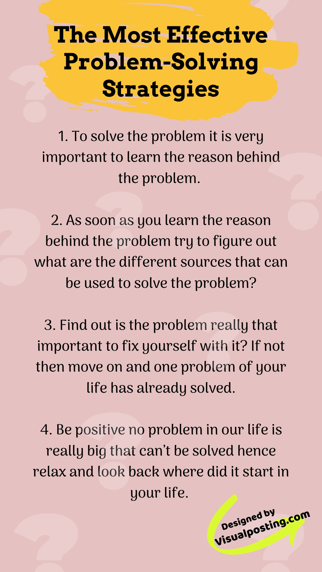 example of positive problem solving strategies
